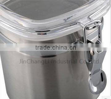 2016 Sealed stainless steel coffe Sugar Tea storage canister