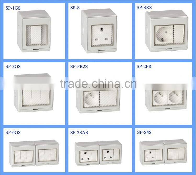 IP65 Waterproof 110 volt Electrical Plugs and Socket English Style