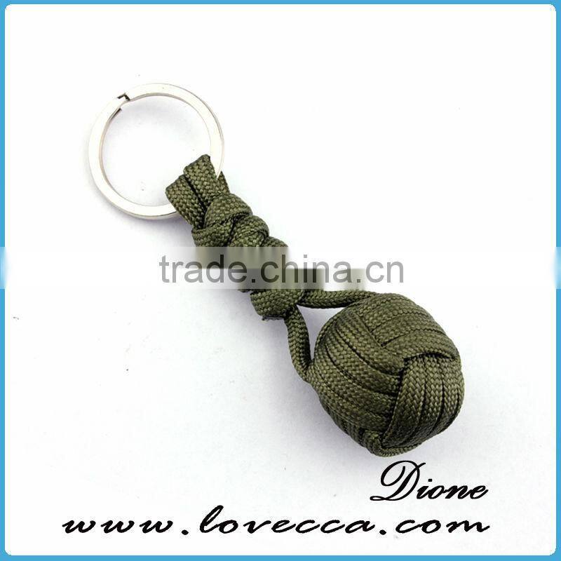 High quality custom keychain with logo outdoor survival paracord keychain