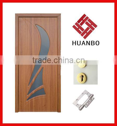 Interior wooden PVC MDF Doors for hotels (HB-8222)