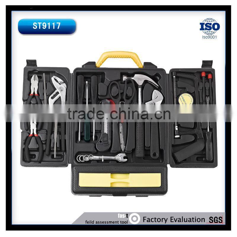 119pcs household carbon steel two color case hardware tool set