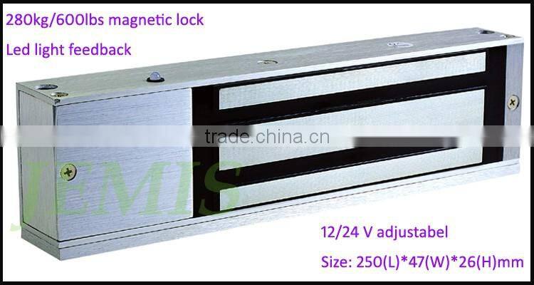 12V 24V electromagnetic lock 280kg(600lbs) holding force lock for sliding door Access Control Accessories