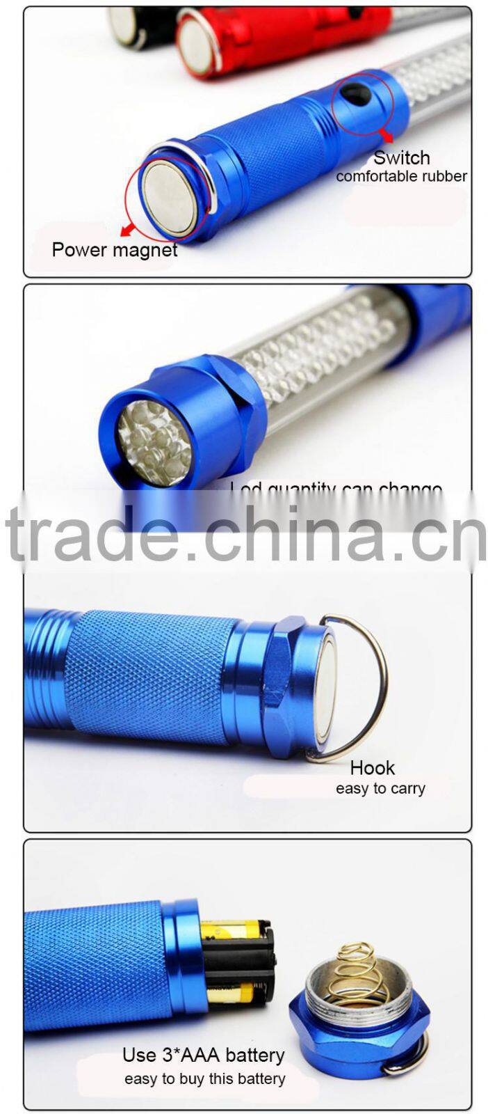 1 led white+16 led white led multifunctional as work light & flashlight led emergency light work lamp