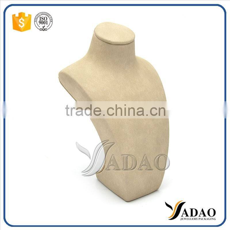 Customized and design suede mannequin necklace display stand