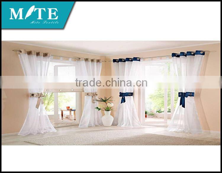 100% polyester fashion plain crystal sheer voile curtains,crystal sheer voile fabric