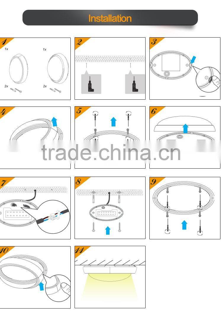050603 bulkhead outdoor lighting fixtures wall mounted ip65 led emergency microwave sensor led light bulkhead with 48 led