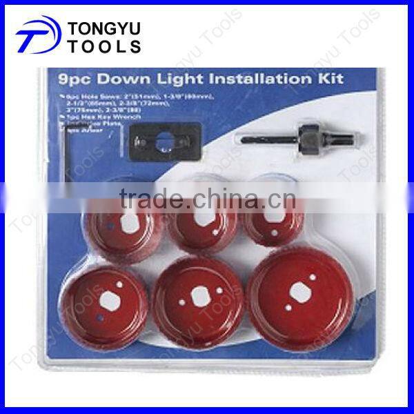 Silverline Downlight Installers Holesaw Kit - 9 Piece
