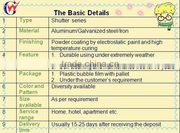 European style good quality window shutter price