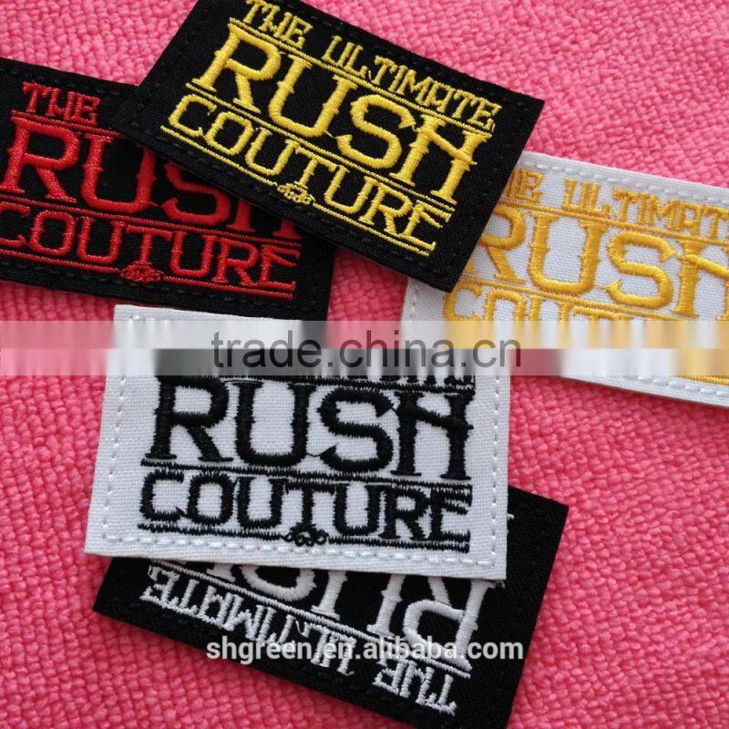 Sleeve embroidery patch emblem with embossed effect