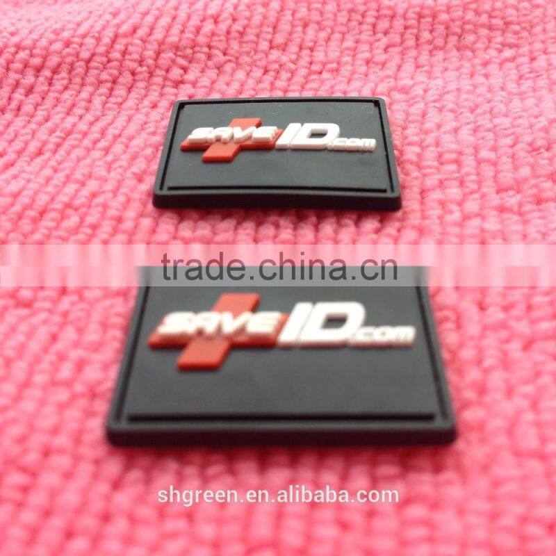 Customized diving uniform rubber patch,clothes PVC rubber label