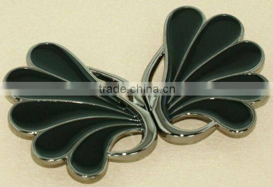 Fancy black bowknot belt buckle parts