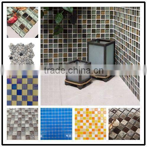backsplash decorative metal mix glass mosaic tile