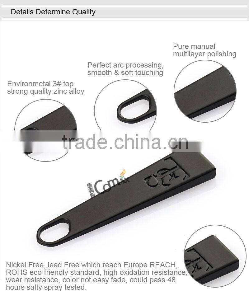 Gunmetal 40mm Strong Metal Bag Slider Zip Pullers