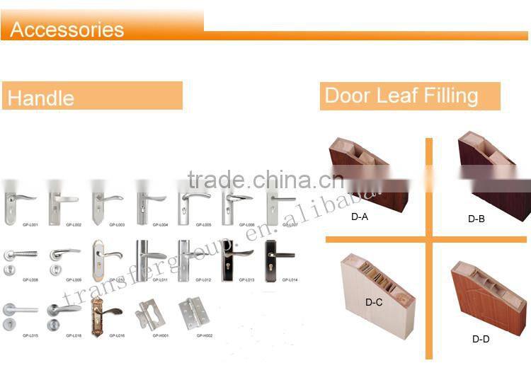 solid wooden doors with pvc coating swing style door