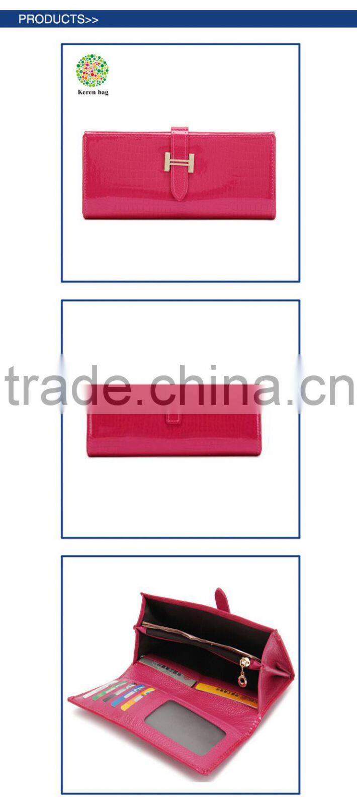 genuine leather wallet purse clutch