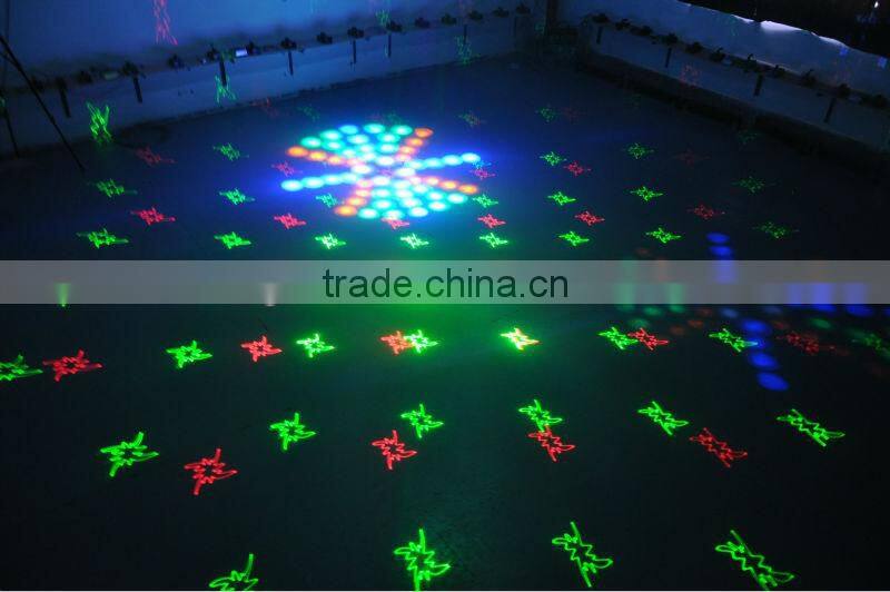 professional 3 Claw 18W RGBYW LED and RG Animation Twinkling Laser Light