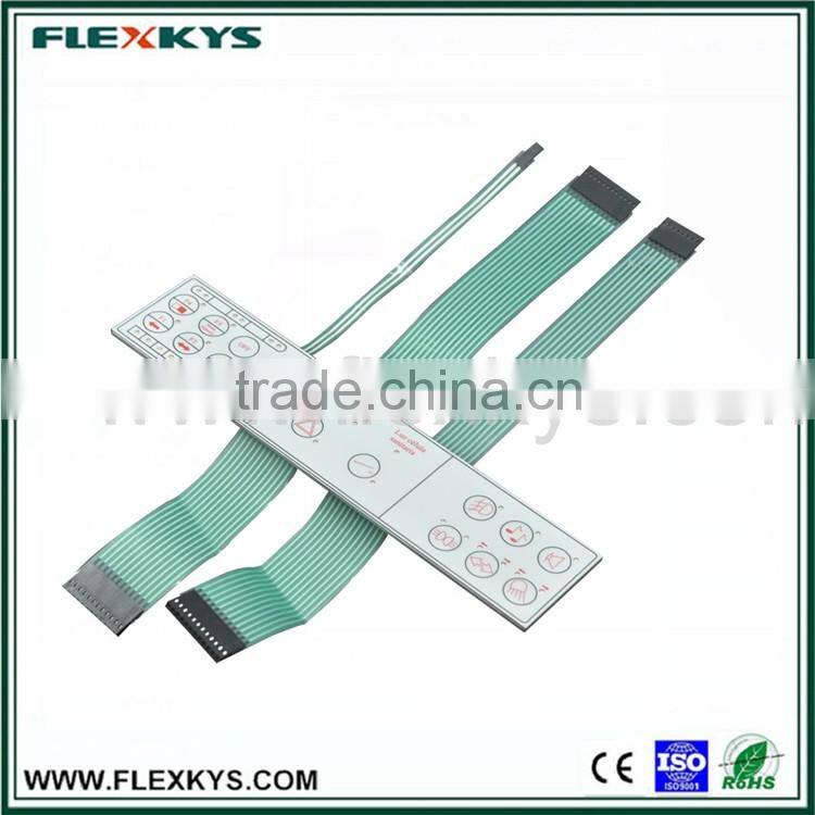 Poly Dome LED Integrated Membrane Switch with Multi Circuits and Leads