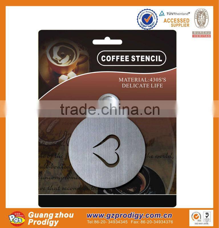 stainless steel cappuccino decorating coffee stencils set