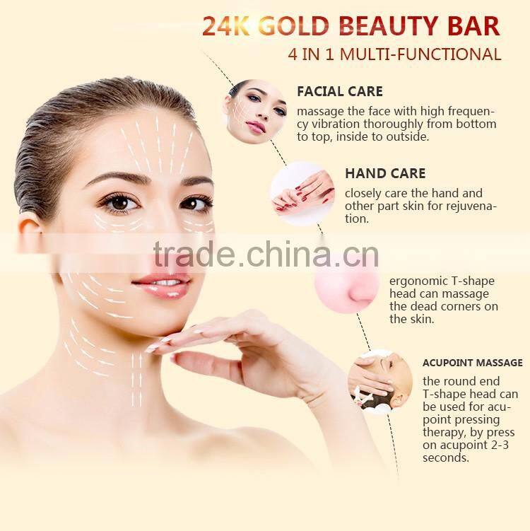 2016 Wholesale New Gold Facial Roller Massage