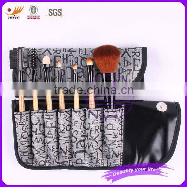 EYA 7pcs permanent travel size makeup kit synthetic brush hair