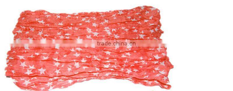Fashion Women Ladies Soft Long Crinkle Shawl Stars Scarf Stole Cotton
