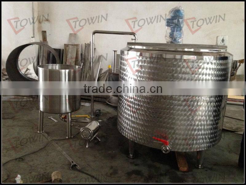 SS304 fermentation tank with pump and storage tank