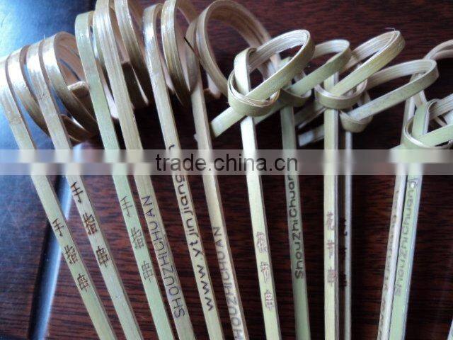 Golden supplier cheapest 9cm beautiful bamboo knot picks for fruit