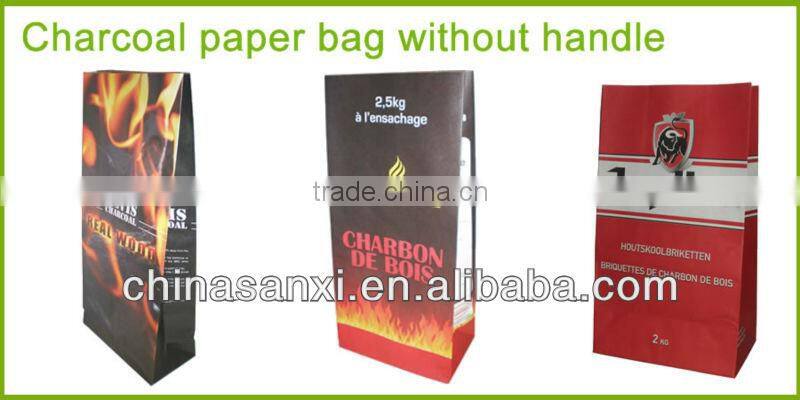 BBQ kraft Charcoal kraft paper bag for 5KG charcoal package