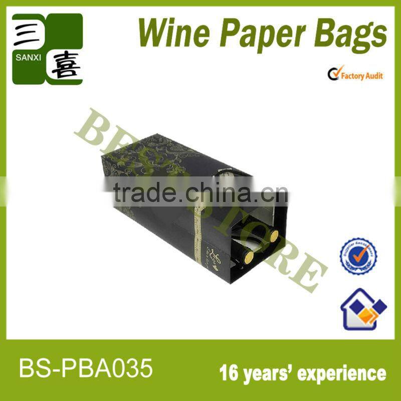 Durable and burly brown kraft red wine bag