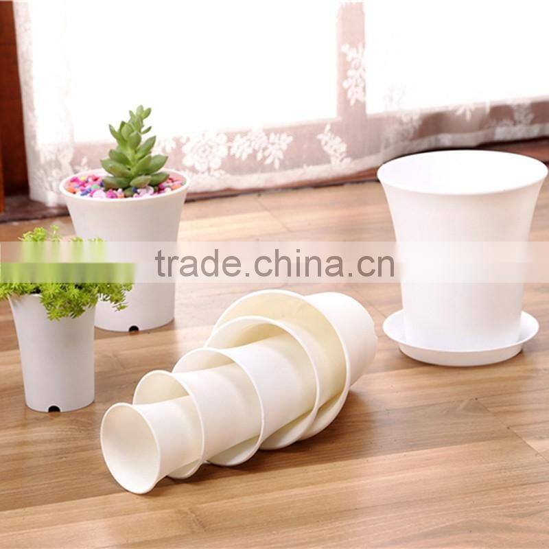 Manufacturer supply wholesale 16.5cm round plastic flower pot nursery pot