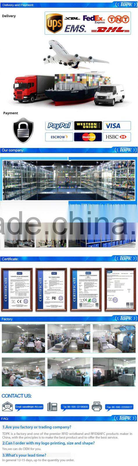 Newest 125kHz 13.56MHz Plastic Flexible RFID Bracelet Wristband