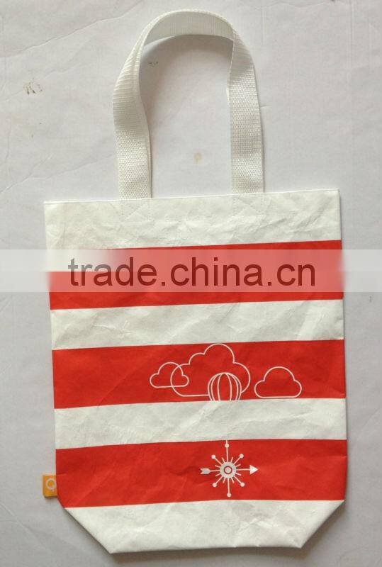 The orange stripes Tyvek bag