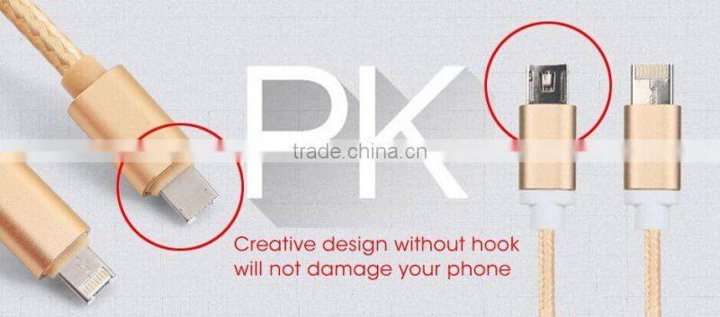 2 in 1 usb cable multi-function two-sided usb cable and wire suitable for iPhone and Samsung