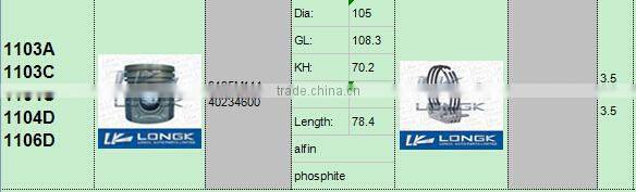 3135M105 turbo engine piston