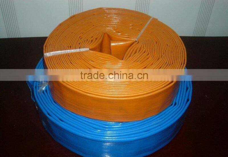 blue color lay flat water hose