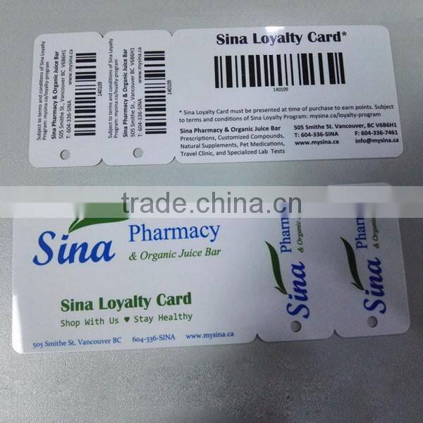 member rewards plastic pvc key tag combo cards