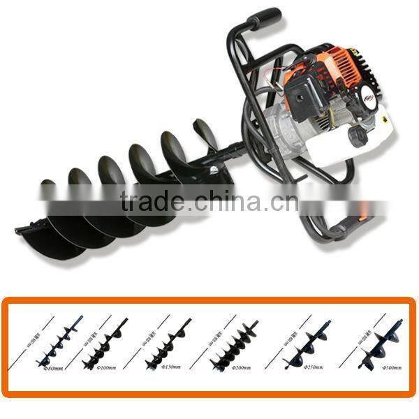 gardening 51.7cc portable 2 stroke earth drilling machine
