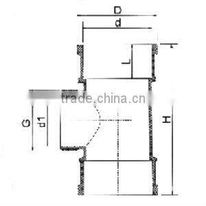 UPVC drainage inspection port DIN/BS plastic tee /UPVC tee