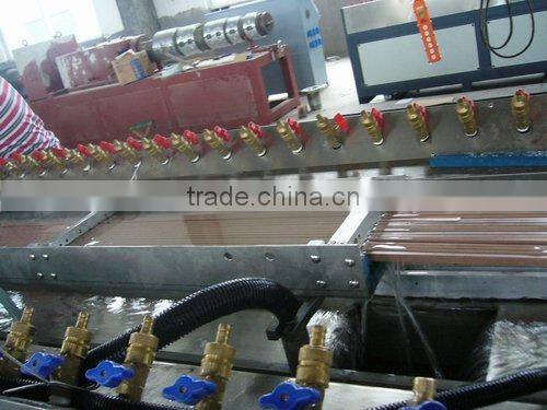 wood plastic decking machine with price / wood plastic profile extrusion high quality