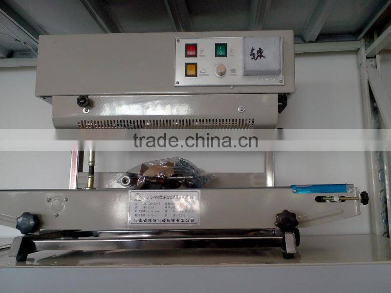 Best price continuous band sealing machine for plastic bags