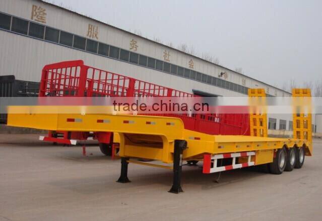 60ton Semi Trailer 3 axles Low Bed Semi Trailer (with HOWO/BEIBEN/SHACMAN chassis)