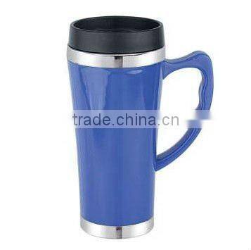 Wide mouth RED Tumbler Fluctuation double loop Auto mug Bell Double wall Eco-friendly auto travel cup mug