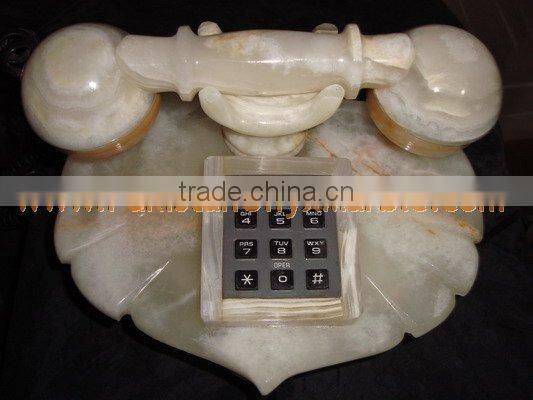 NATURAL 2017 New Items ONYX TELEPHONE SETS HANDICRAFTS