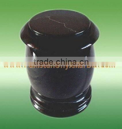 Interior Decorator luxury JET BLACK MARBLE URNS