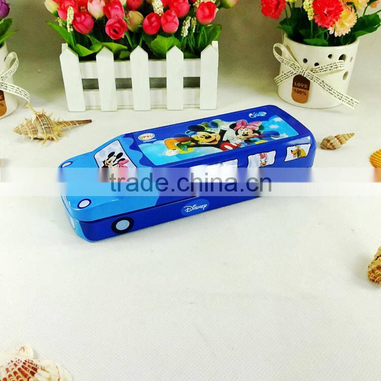 Kids gift cartoon printed tin box for pencil