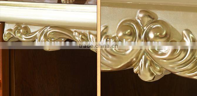 European Style TV Stand, Parquet Pattern Wooden TV Cabinet, Nice Carving Living Room TV Stand (BF01-ML048)