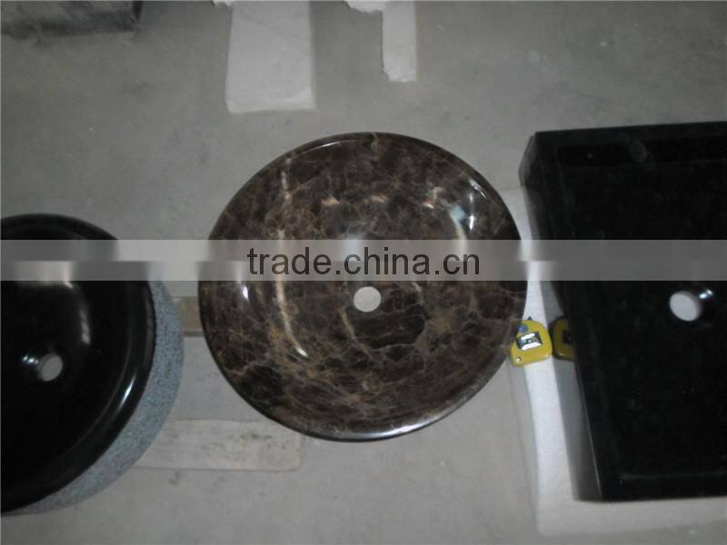 Spain dark emperador stone sink basin