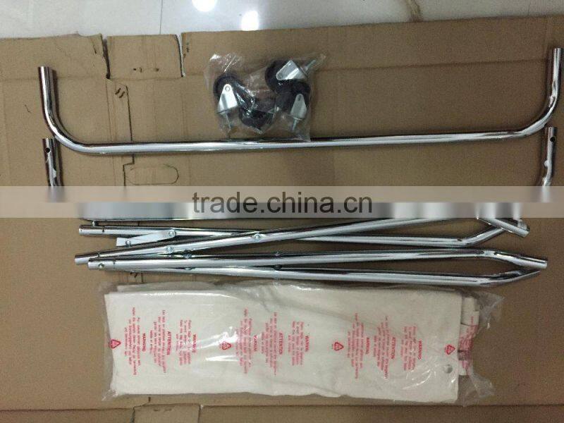 collapsible Chrome plating Four Section Canvas Laundry Sorter