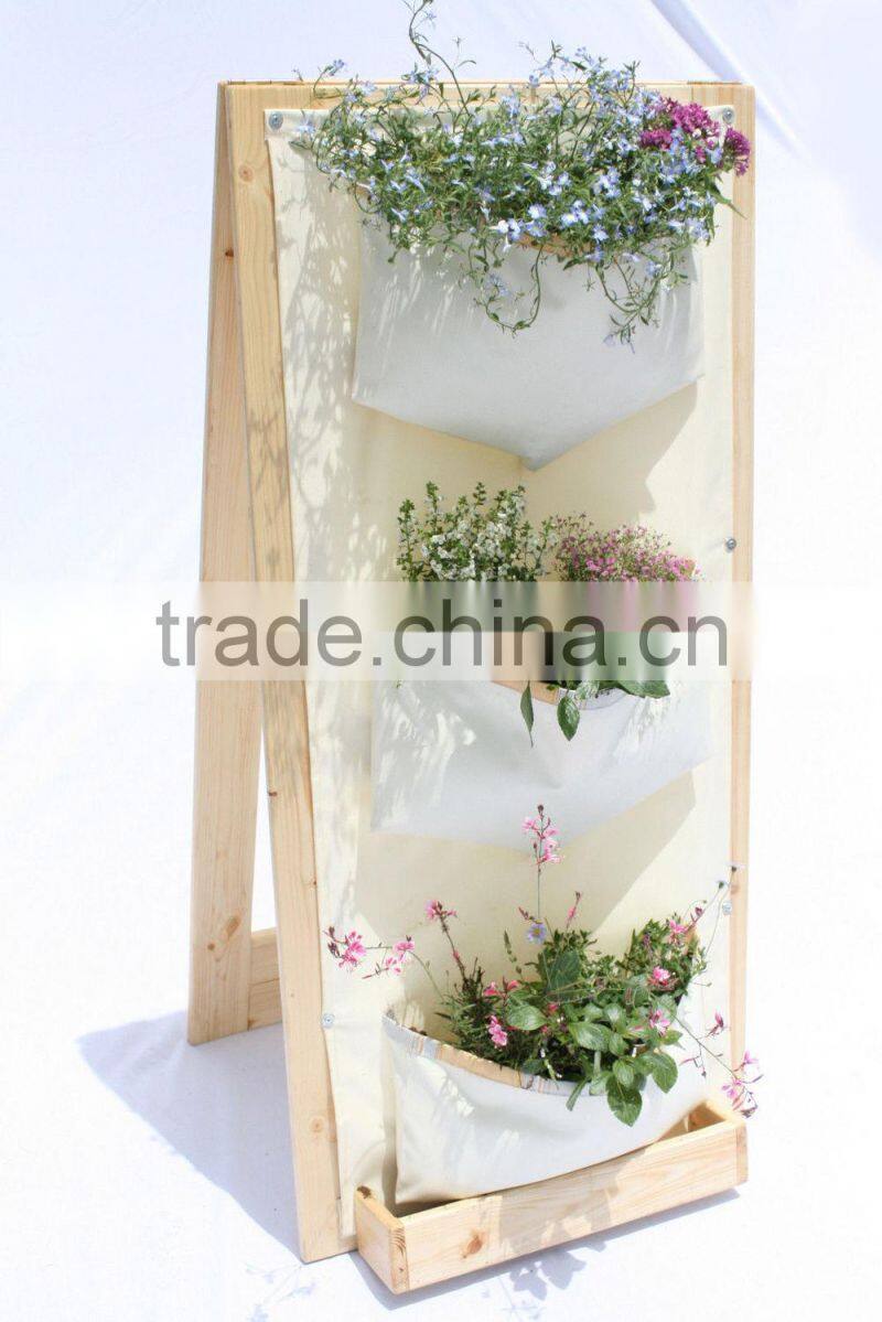 White Vertical Wall Garden Planter,Strong Pvc Pockets for Vegetables and Flowers