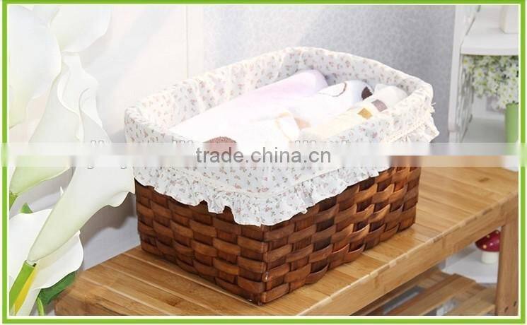 willow and wood chip basket